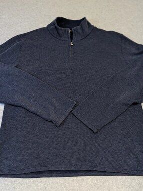 Bonobos Sweater Men's XL Blue Slim Fit Long Sleeve 1/4 Zip Pullover